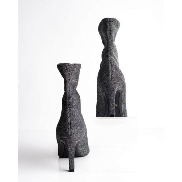 Boden Womens Silver Sparkle Boots Booties Glitter US 8 EU 39 Metallic NWOT - Picture 6 of 8